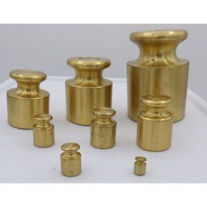 Brass Weights Set of 8 1g 5g 10g 20g 50g 100g 200g 500g  OHAUS Scale Calibration